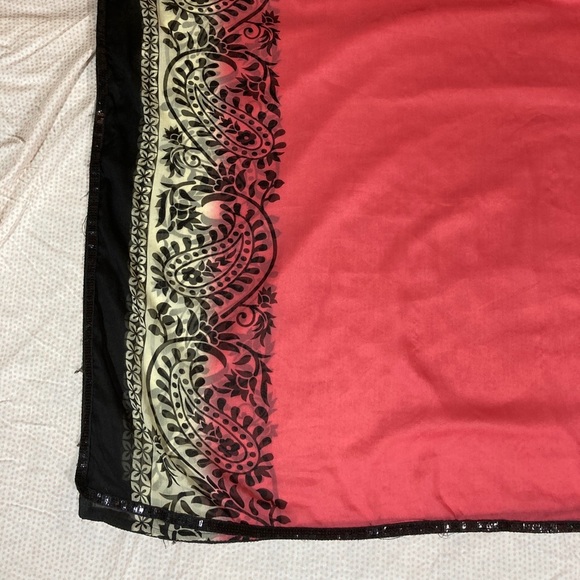 Pink, Black, & Cream Salwar Kameez Straight Suit - Picture 11 of 11